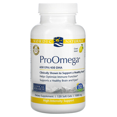 

Nordic Naturals ProOmega Lemon 1 000 mg 120 Soft Gels