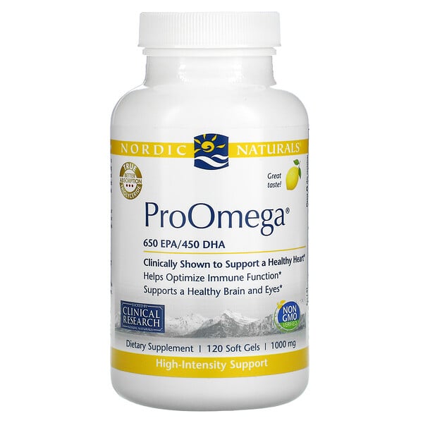 ProOmega, лимон, 1000 мг, 120 мягких таблеток