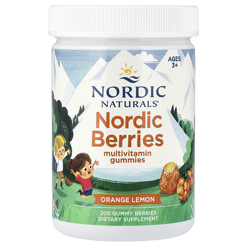 Nordic Naturals, Nordic Berries, Multivitamin Gummies, Multivitamin-Fruchtgummis, ab 3 Jahren, Orange-Zitrone, 200 Fruchtgummi-Beeren
