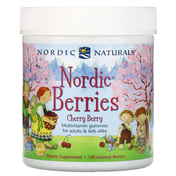 Nordic Naturals‏, توت الشمال، الكرز والتوت، 120 توت دبق
