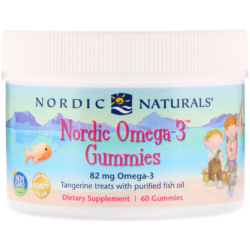 Nordic Naturals, Nordic Omega3 Gummies, Tangerine Treats, 60 Gummies