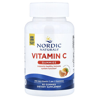 Nordic Naturals, Gomas de Vitamina C, Tangerina, 60 Gomas (125 mg por Goma)