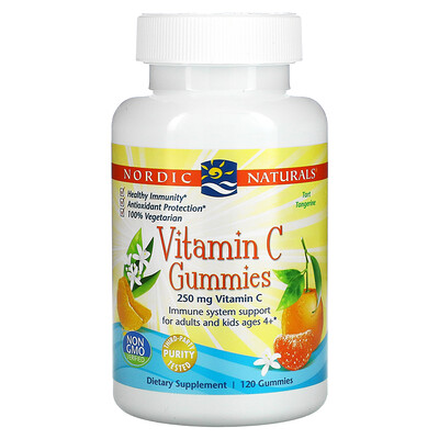 

Nordic Naturals Vitamin C Gummies Tart Tangerine 125 mg 120 Gummies