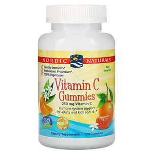 Отзывы о нордик Натуралс, Vitamin C Gummies, Tart Tangerine, 250 mg, 120 Gummies