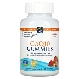 Nordic Naturals, Gomitas CoQ10 de frutilla, 100 mg, 60 gomitas