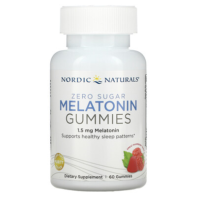 

Nordic Naturals Zero Sugar Melatonin Gummies Raspberry 1.5 mg 60 Gummies