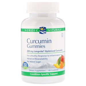 нордик Натуралс, Curcumin Gummies, Mango, 200 mg, 60 Gummies отзывы