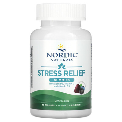 

Nordic Naturals Stress Relief Gummies Mixed Berry 40 Gummies