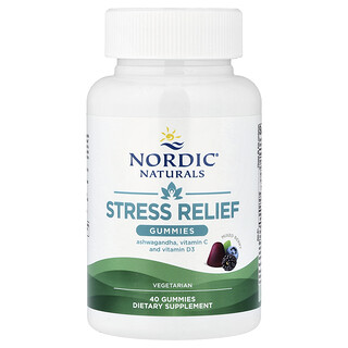 Nordic Naturals, Stress Relief Gummies, Mixed Berry, 40 Gummies
