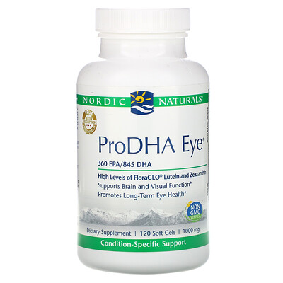 Nordic Naturals ProDHA Eye, добавка для здоровья глаз, 1000 мг, 120 мягких таблеток