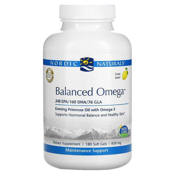 Balanced Omega, Lemon, 830 mg, 180 Softgels