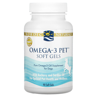 

Nordic Naturals, Omega-3 Pet, For Dogs, 90 Soft Gels