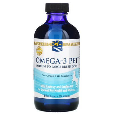 Nordic Naturals Omega-3 Pet Medium to Large Breed Dogs 8 fl oz (237 ml)