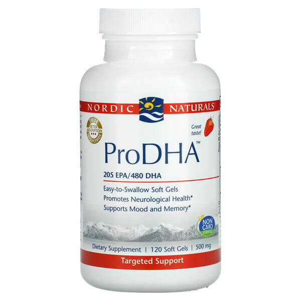 ProDHA, покращена ДКГ, смак полуниці, 415 мг, 120 капсул