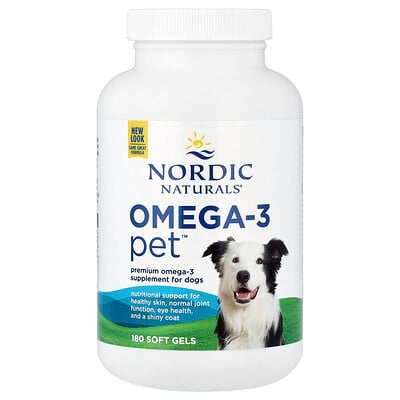 Product Image for Nordic Naturals, Omega-3 Pet , For Dogs, 180 Soft Gels