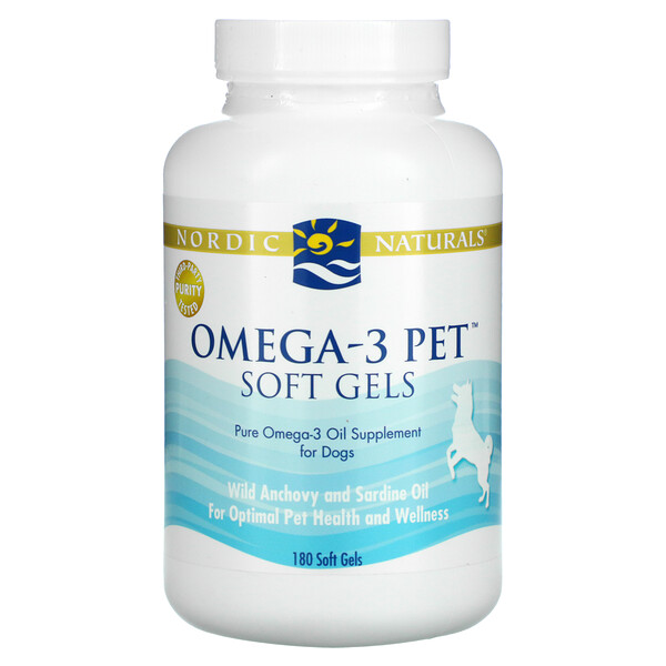 Omega-3 Pet، للكلاب، 180 كبسولة هلامية