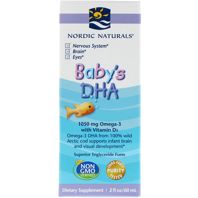 Baby's DHA, with Vitamin D3, 1,050 mg, 2 fl oz (60 ml)