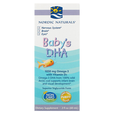 

Nordic Naturals Baby's DHA with Vitamin D3 1 050 mg 2 fl oz (60 ml)