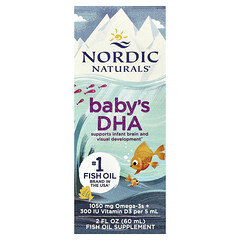 Жирні кислоти Nordic Naturals Риб'ячий жир (ДГК) для дітей з Вітаміном D3 Baby's DHA with Vitamin D3 60 мл (768990537875)