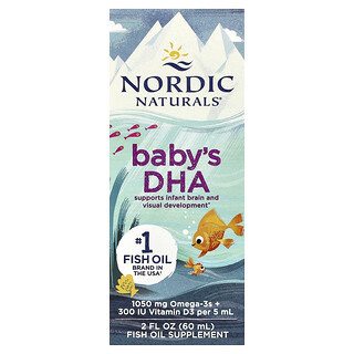 Nordic Naturals‏, DHA לתינוקות, ‏60 מ"ל (2 אונקיות נוזל)