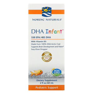 Отзывы о нордик Натуралс, DHA Infant with Vitamin D3, 2 fl oz (60 ml)