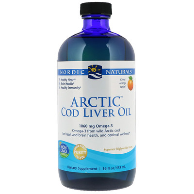 Arctic Cod Liver Oil, Orange, 16 fl oz (437 ml)