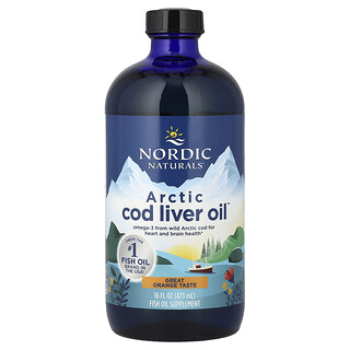 Nordic Naturals, Minyak Hati Ikan Kod Artik™, Oren, 1,060 mg, 473 ml