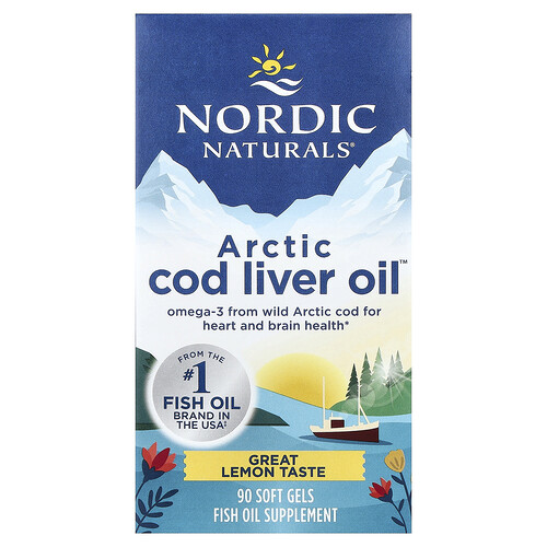 Nordic Naturals Arctic Cod Liver Oil™, Lemon, 90 Soft Gels