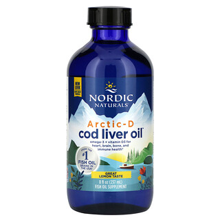 Nordic Naturals, Arctic-D Cod Liver Oil, 레몬 맛, 237ml(8fl oz)