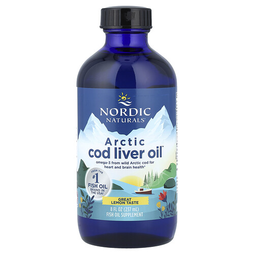 Nordic Naturals, Arctic Cod Liver Oil™, Limón, 237 ml (8 oz. líq.)