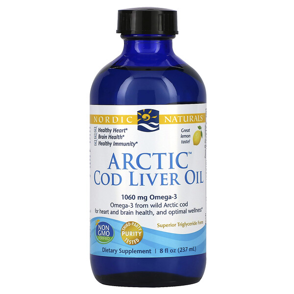 Nordic Naturals, Arctic Cod Liver Oil, Lemon, 8 fl oz (237 ml)