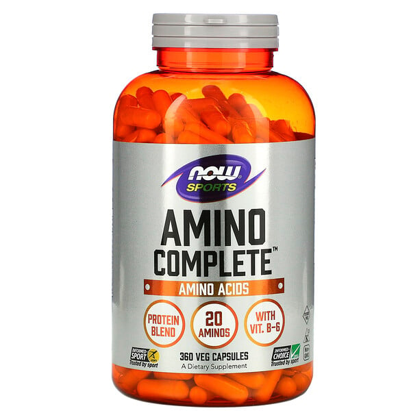 Sports, Amino Complete, Suplemento de aminoácidos, 360 cápsulas vegetales