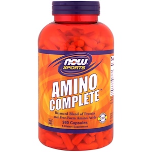 Now Foods, Sports, Amino Complete, 360 капсул