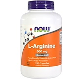 Now Foods, L-аргинин, 500 мг, 250 капсул отзывы