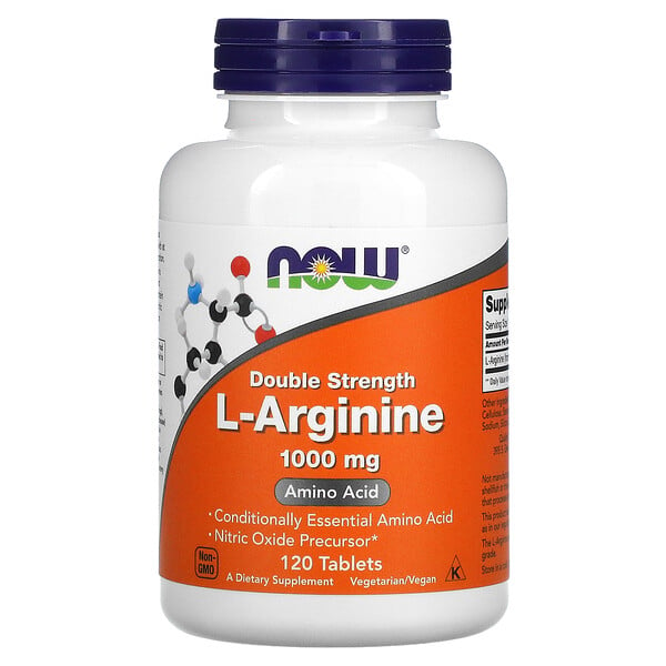 L-Arginine, Double Strength, 1,000 mg, 120 Tablets