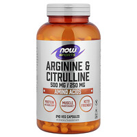 NOW Foods, Sports, Arginina y citrulina, 240 cápsulas vegetales