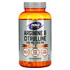 Now Foods, Sports, Arginine & Citrulline, 500 mg /250 mg, 240 Veg Capsules