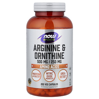 NOW Foods, Sports, Arginine & Ornithine, 250 Veg Capsules