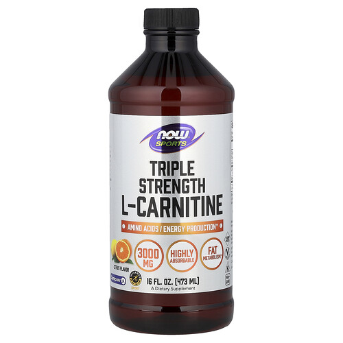 NOW Foods スポーツ L-カルニチン トリプルストレングス シトラス 473ml