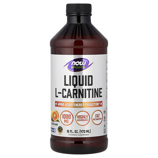 NOW Foods, Sports, 액상 l-카르니틴, 시트러스, 473ml(16fl oz)