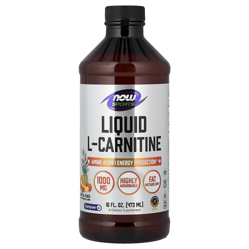 NOW Foods スポーツ L-カルニチン リキッド トロピカルパンチ 473ml