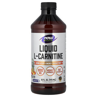 NOW Foods, Sports, L-Carnitine Liquid, Tropical Punch, 16 fl oz (473 ml)
