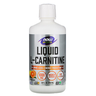 Now Foods, Sports,  Liquid L-Carnitine, Citrus Flavor, 1,000 mg, 32 fl oz (946 ml)