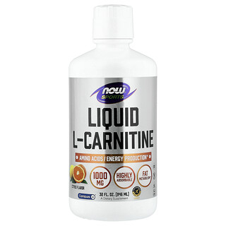 NOW Foods, 스포츠, 액상 l-카르니틴, 감귤류 맛, 946ml(32fl oz)