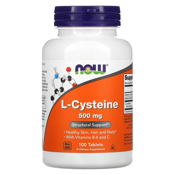 Now Foods, L-Cystein, 500 mg, 100 Tabletten
