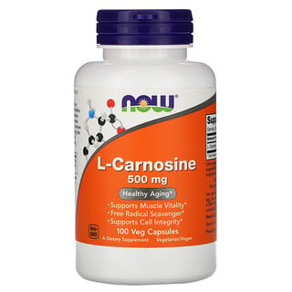 Now Foods, L-карнозин, 500 мг, 100 растительных капсул