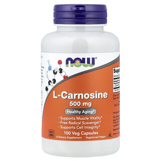 NOW Foods, L-Carnosine, 500 mg, 100 Veg Capsules
