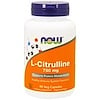 L-цитруллин, 750 мг, 90 веганских капсул