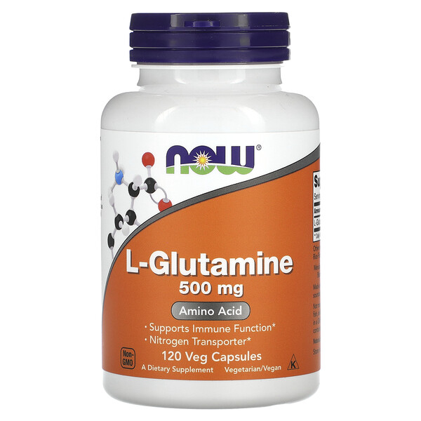 NOW Foods, LGlutamine, 500 mg, 120 Veg Capsules