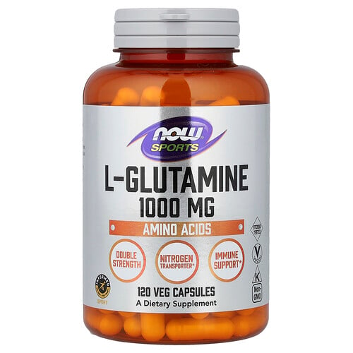 NOW Foods スポーツ L-グルタミン 1,000mg ベジカプセル120粒